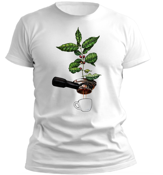 PepperSt Men's White T-Shirt - Coffee Lovers