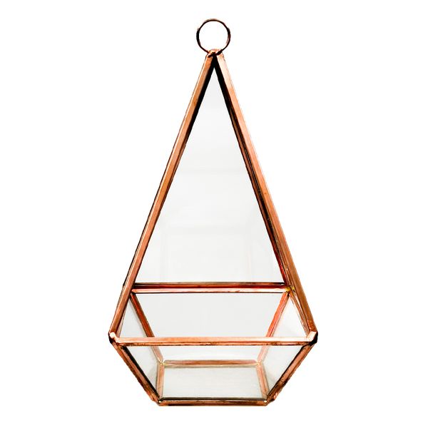Rosegold geometric candle holder
