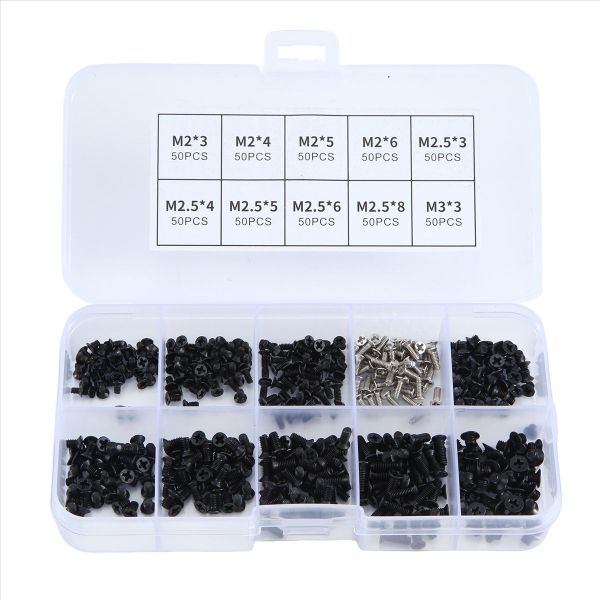 500Pcs Laptop Screws Kit M2, M2.5, M3 Compatible With IBM HP Mac Dell