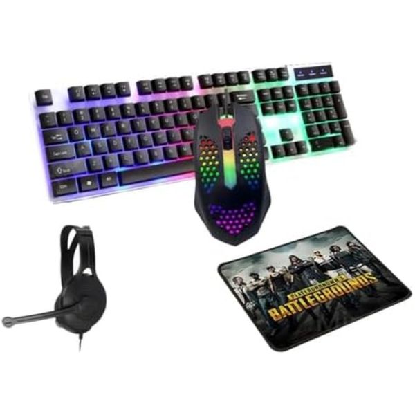 Jequang Multi Color Backlit Combo Set RGB Mechanical Feel Gaming