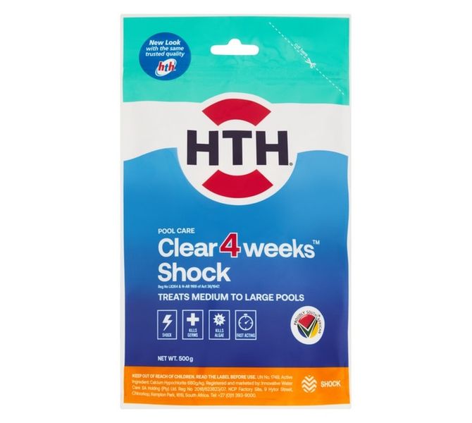 Clear 4 Weeks Shock 500 g - Fast-Acting Pool Treatment for Algae