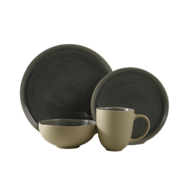 P25152B-GRAY StoneCraft Harmony 16PCS Dinnerware Set