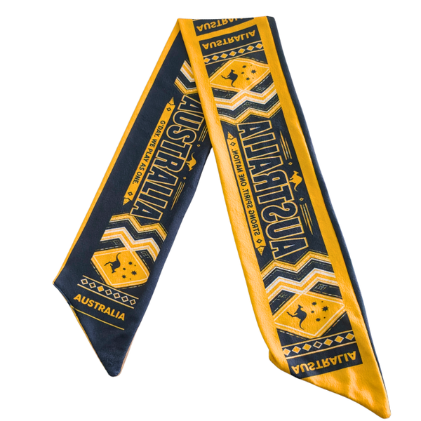 Australia Supporters Double-Sided Fleece Scarf, Green &amp; Gold