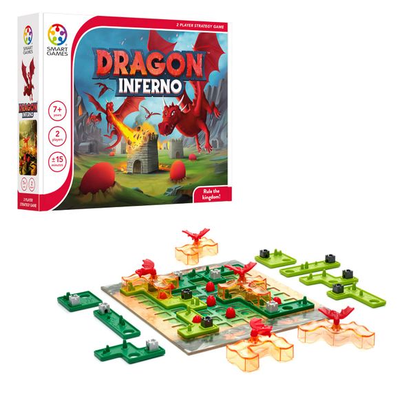 Smart Games Dragon Inferno Strategy Logic 2 Player Board Game for ages 7+
