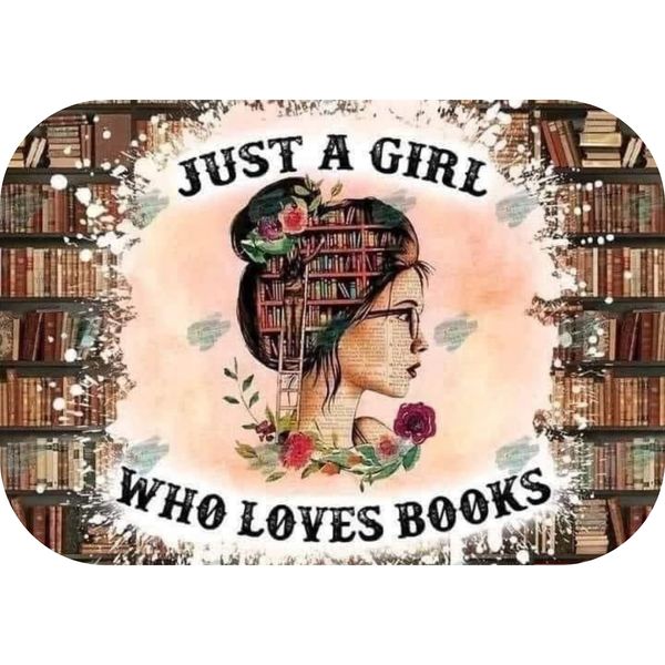 Just A Girl Love Book Printed Mouse Pad