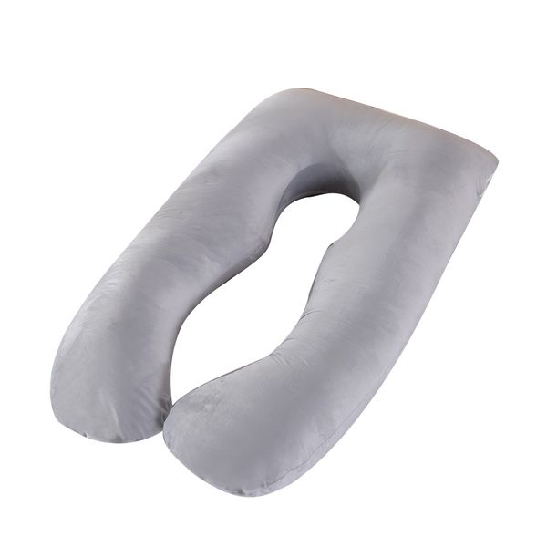 U-Shaped Full Body Maternity Pillow - Grey