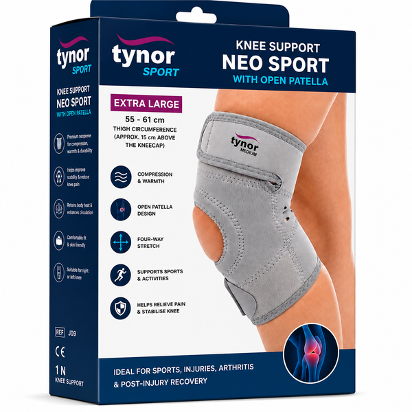Tynor Neo Sport Knee Support Compression Brace for Sports Extra Large