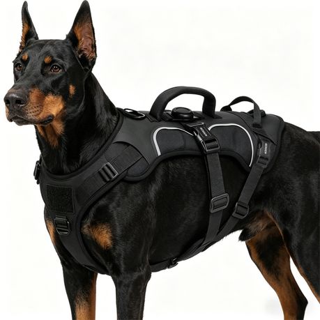 Tactical Harness vest for Large Dogs No Pull Adjustable Pet HarnessTraining Image