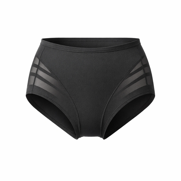 Silk Mid-Waist Underwear - Black