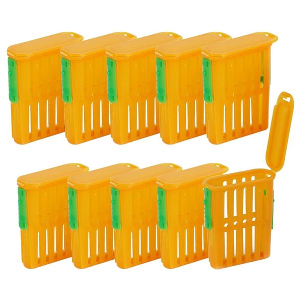 Garden Dual-Sided Slide Entrances Beekeeping Queen Bee Cages 10pcs - 5.3cm