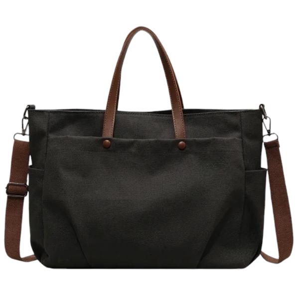 Functional Canvas Carryall Bag - Black image