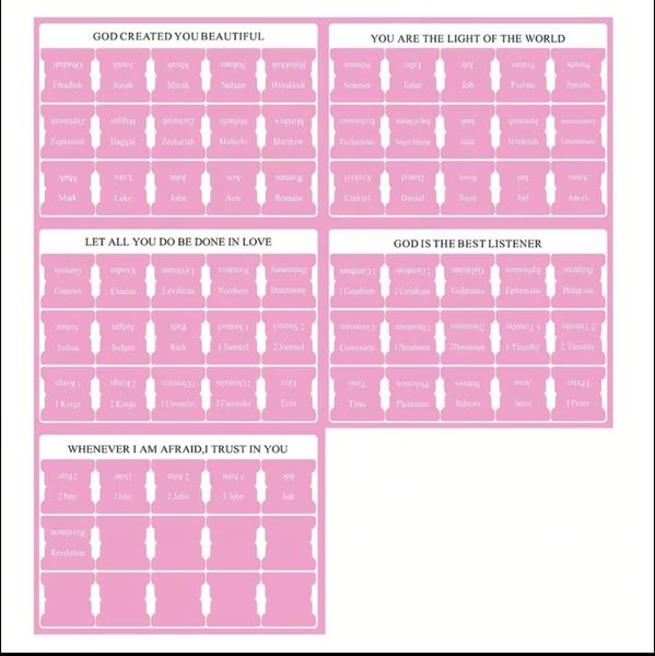 Bible Tabs - Christian Index Bible Bookmark - Pink Premium Women Theme