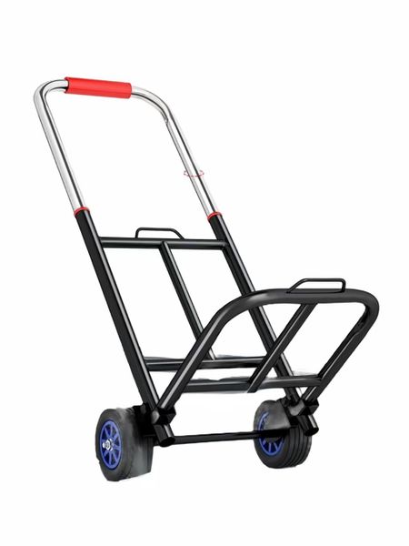 Folding Hand Truck Telescopic Rod Foldable Roller Shopping Trolley
