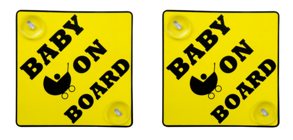 Baby On Board Sign Self Stickon (2 pack) Buy Online in South Africa