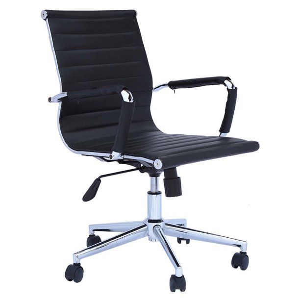 Office Chairs -PU Leather Low Back Swivel