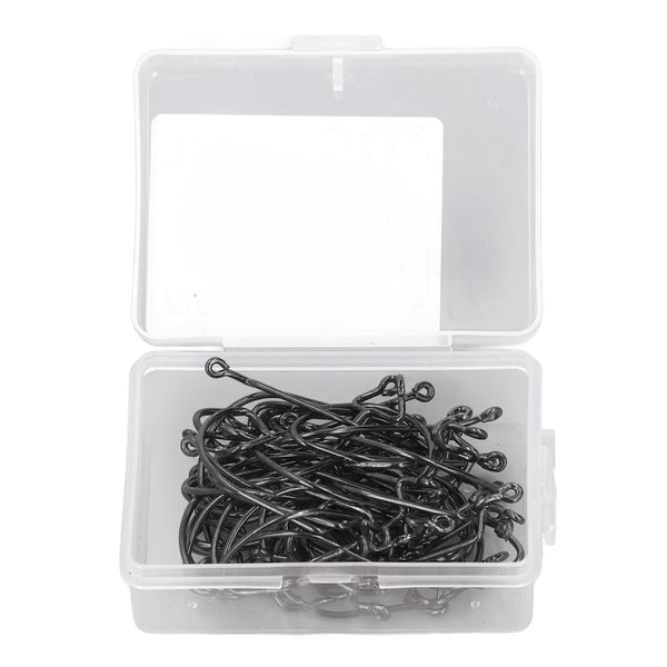 50 Pieces black crank bait hooks saltwater