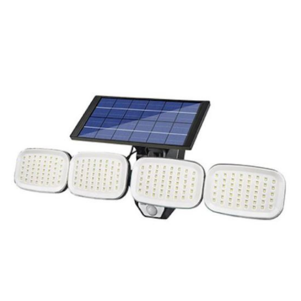 LED Four Head Solar Sensor Light - Outdoor Security Flood Light