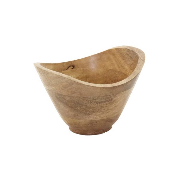 Posh Wooden Decorative Snack/Fruits &amp; Dip Bowl