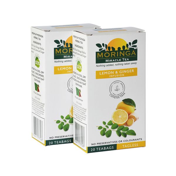 Moringa Tea - Lemon &amp; Ginger Infusion x 2