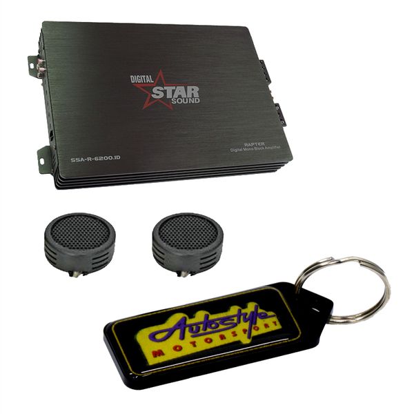 Starsound Rapter Series 6200w Amplifier &amp; Evo Tweeters &amp; Key Holder