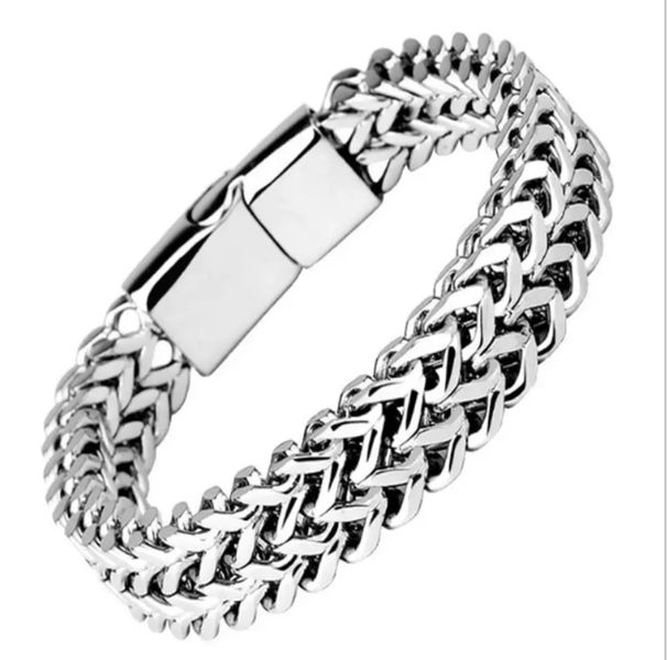 Lucid Luxury Braided Stainless Steel Men’s Bracelet With Magnetic Clasp