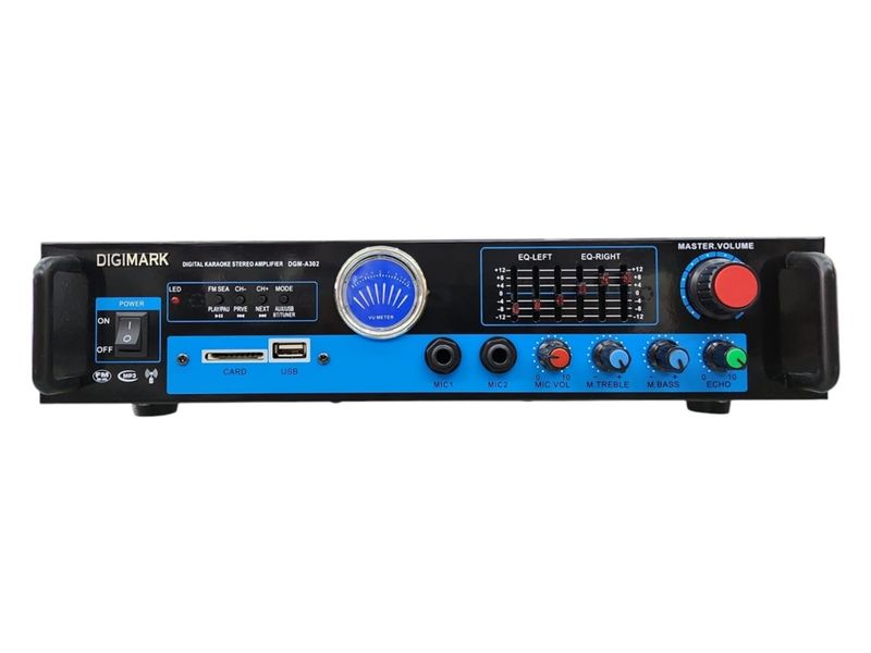 Power Amplifier Hi-Fi Karaoke System AC/DC Power BT/FM/USB/SD/AUX A302-DGM