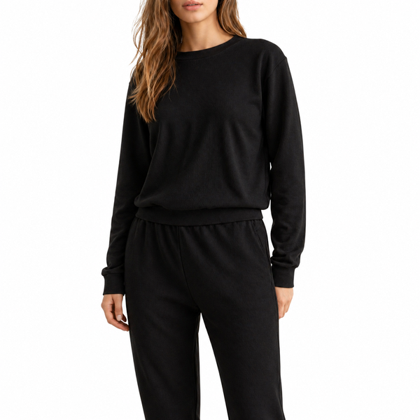 Ribbed Loungeset - Charcoal
