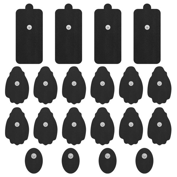 20 Pack TENS Unit Electrode Pads, 3.5mm Snap EMS Replacement Pads