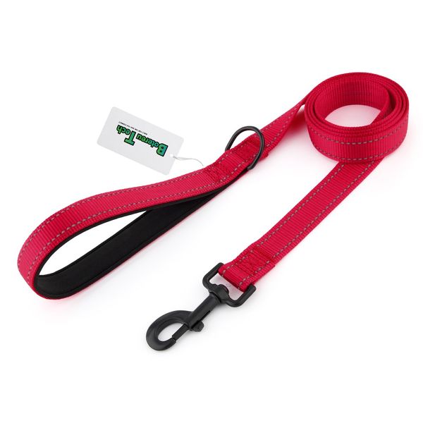 BotereuTech Dog Leash Nylon Reflective Red 122x2.0CM