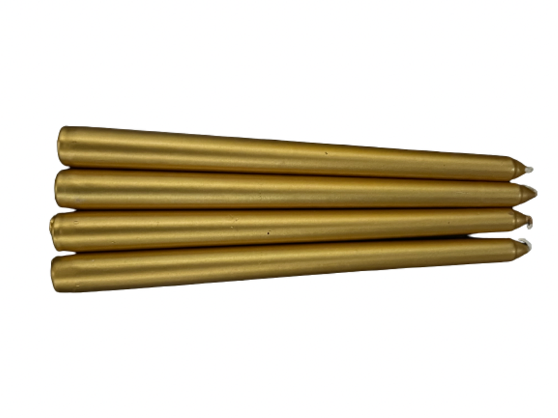 Decorative Metallic Tapered Dinner Candles