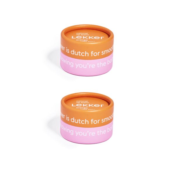 The Lekker Company Natural Lip Balm - Orange Vanilla Swirl - Pack Of 2