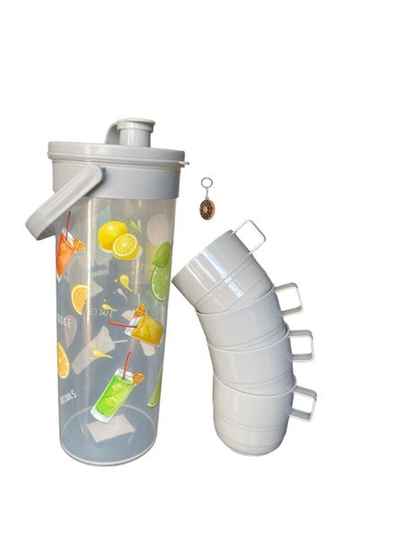 Fruit Juice Jug and Tumblers Set And Keyring