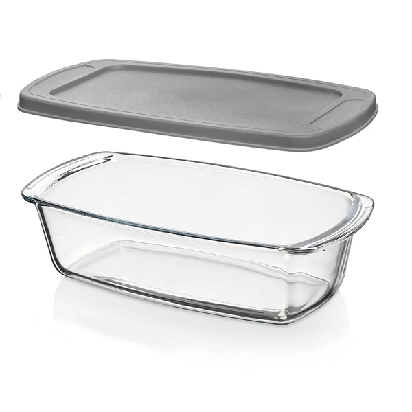 Heat Resistant Glass Rectangular Glass Bread Baking Tray-1.8 Liters