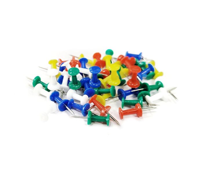 50PCS Multicolour Art Push Pins for Board