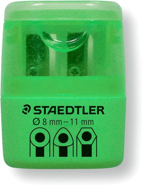 Staedtler 51260F50BK Double Sharpener, Neon Green