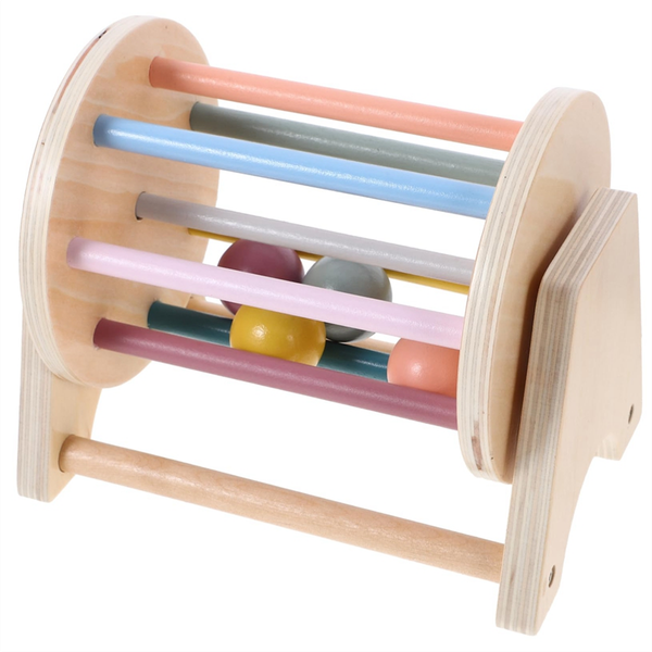 Preschool Musical Drum Rolling Tummy Wooden Roller Modeling Prop