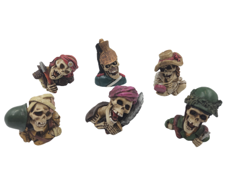 Polyresin Skull - Set of 6
