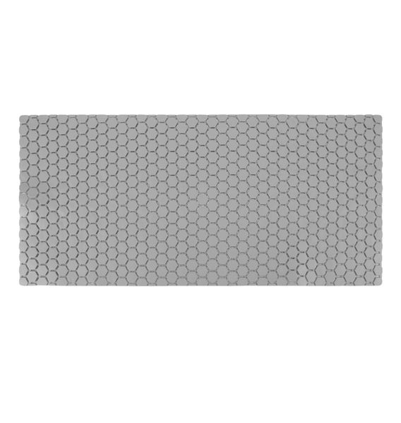 Grey silicone rectangular bath mat 78cm x 35cm Set of 2 pcs