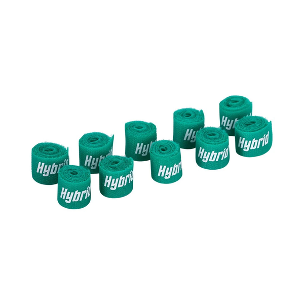 Hybrid CABHYB078 Green Velcro Cable Straps (10-Pack) - 250mm Reusable Ties