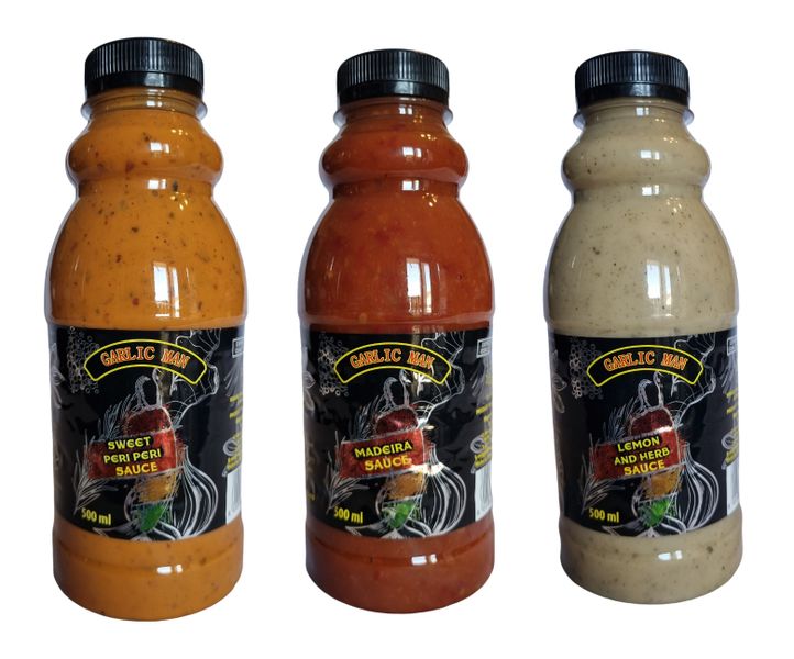 Garlicman - Mild and Flavorful Trio - 3 x 500ml Sauce
