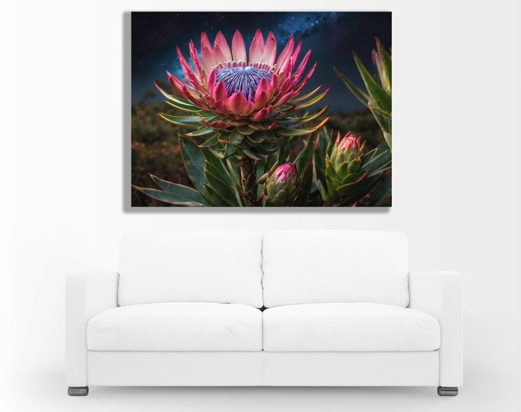 0073 Protea Flower Wild Canvas Wall Art