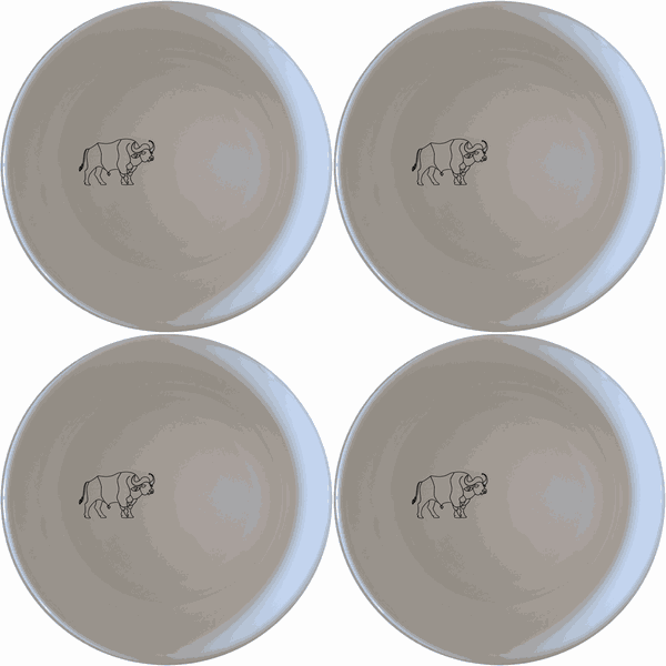 African Buffalo Bowl Set of 4 - Range 2