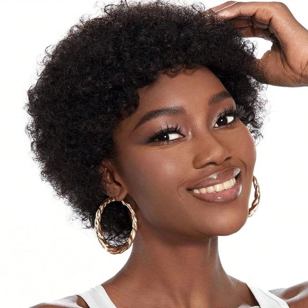 IPSTYLE Short Wig Full Machine Made Wig Natural Looking Replacement Wig