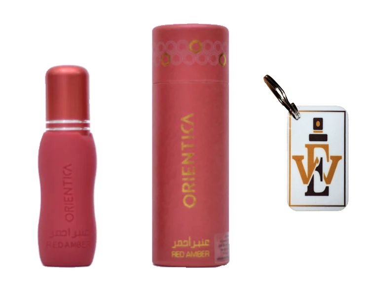 Red Amber By Orientica Perfumes - 6ml Roll-On &amp; Perfume Style Keyring Combo