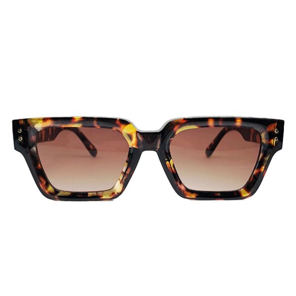 Maple Lennox - Bonfire Thick Square Cut Frame w' Gold Trim &amp; Gradient Lens
