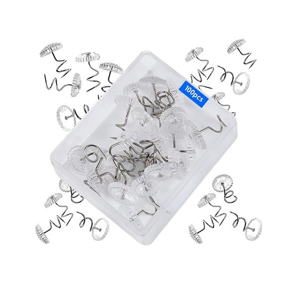 100 Pieces Bed Skirt Pins Upholstery Twist Pins