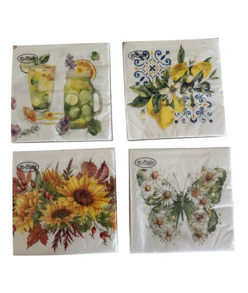 Fresh Bloom &amp; Citrus Set serviettes - 4 packs