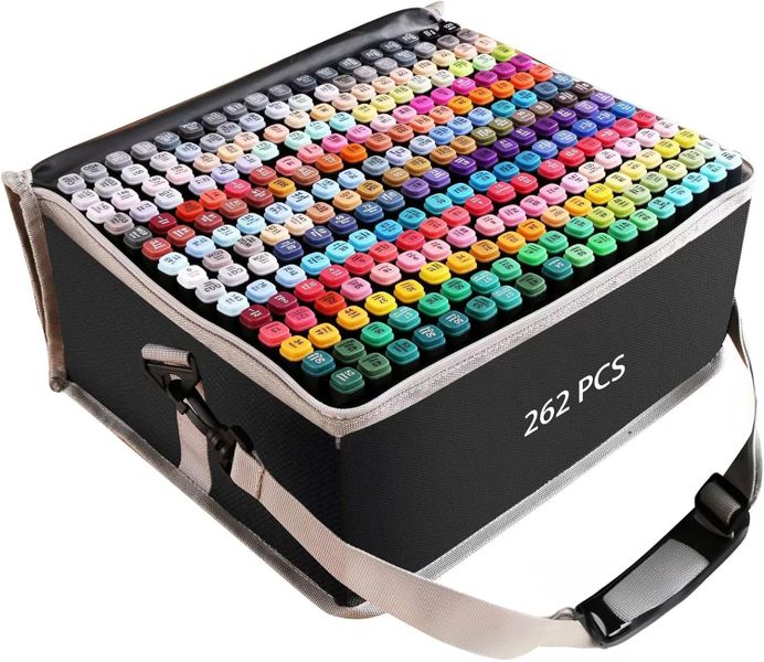 Professional 262 Colors Alcohol Markers Dual Tip for Artists