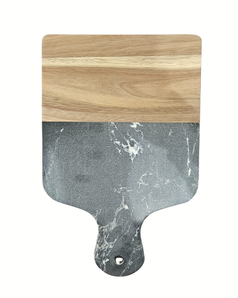 Acacia Wood and Marble Cutting and Serving Board