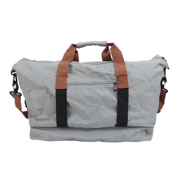 Grey gym sports duffle bag